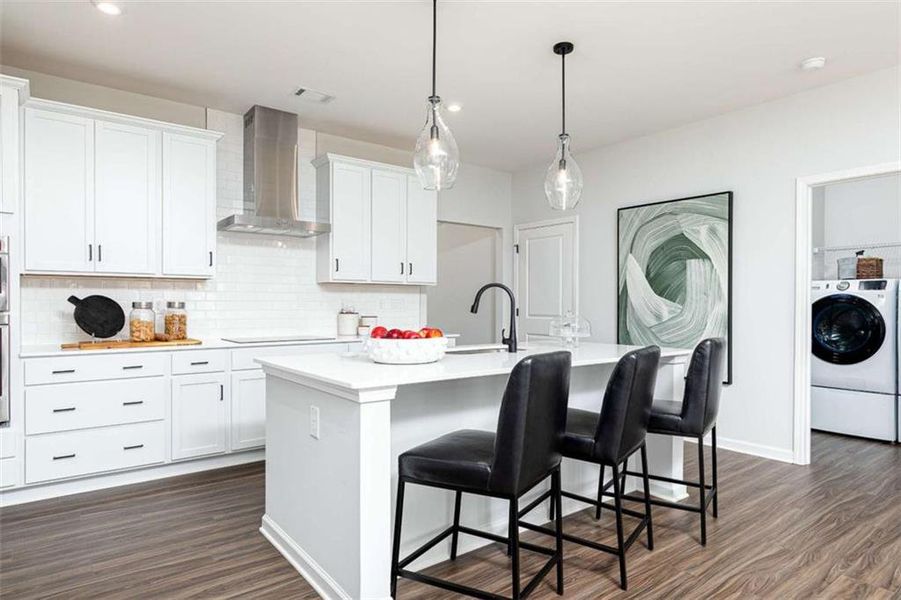 Furnished interior view inside a new home in River Oaks, Locust Grove (Image 18).