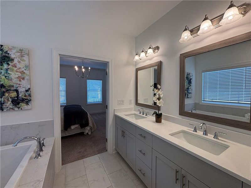 Furnished interior view inside a new home in Brackley Townhomes, Cumming (Image 33). Furnished interior view inside a new home in Brackley Townhomes, Cumming (Image 33).