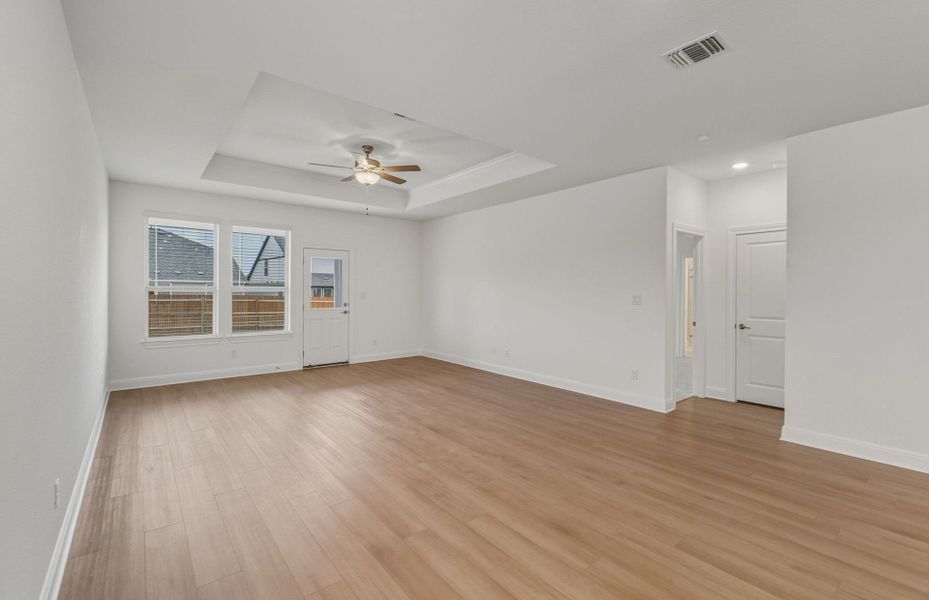 Spacious, unfurnished interior of a new home in Saddleback at Santa Rita Ranch, Liberty Hill (Image 31). Spacious, unfurnished interior of a new home in Saddleback at Santa Rita Ranch, Liberty Hill (Image 31).
