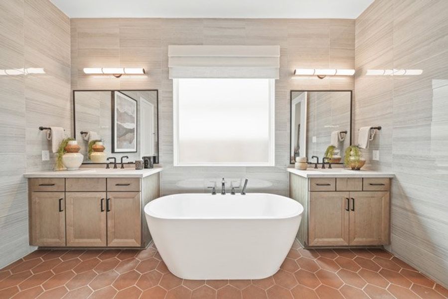 Furnished interior view inside a new home in Meridiana 40', 65', Manvel (Image 27).