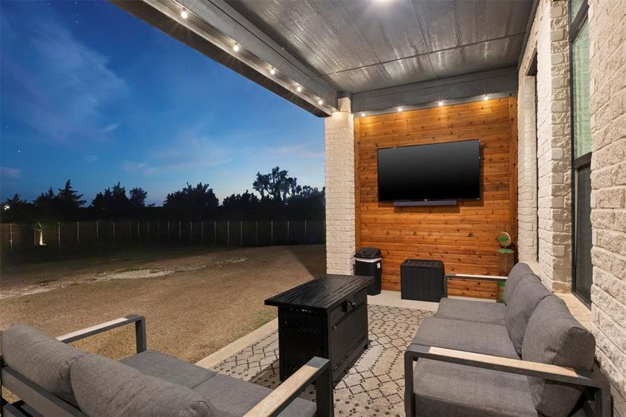 Exterior details and patio area of a home in The Arbors Midlothian, Midlothian (Image 23). Exterior details and patio area of a home in The Arbors Midlothian, Midlothian (Image 23).