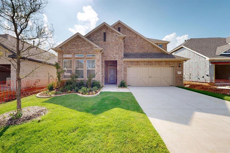 Front exterior of a new home in Aster Park, McKinney, TX, highlighting curb appeal (Image 19).