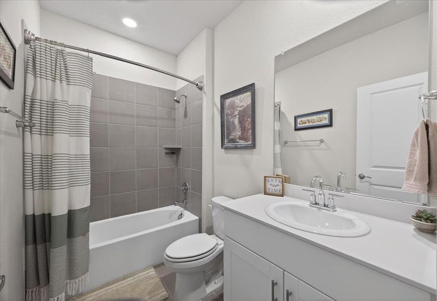 Furnished interior view inside a new home in Tesoro at Chisholm Trail Ranch, Crowley (Image 7).