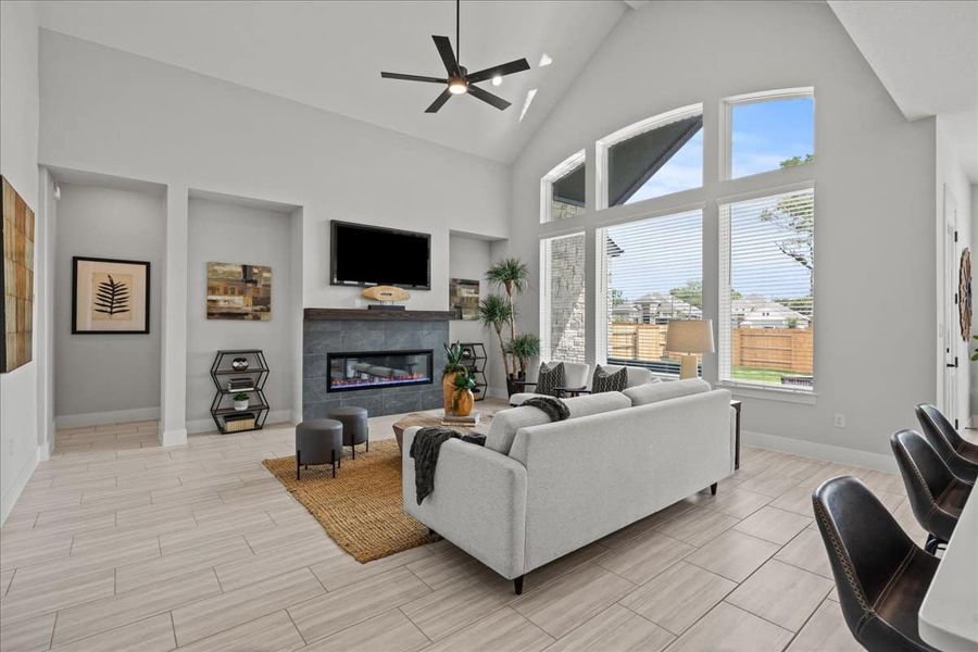 Furnished interior view inside a new home in 6 Creeks, Kyle (Image 26).