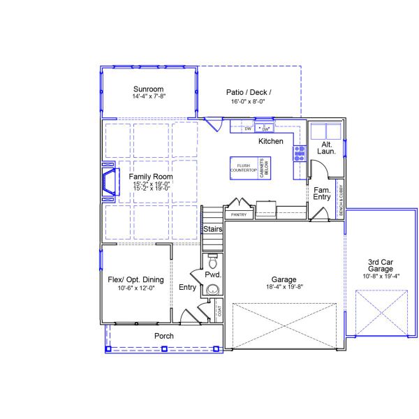 2D floor plan layout of this home in Indigo at Abbey Preserve, Wilmington, NC (Image 2). 2D floor plan layout of this home in Indigo at Abbey Preserve, Wilmington, NC (Image 2).