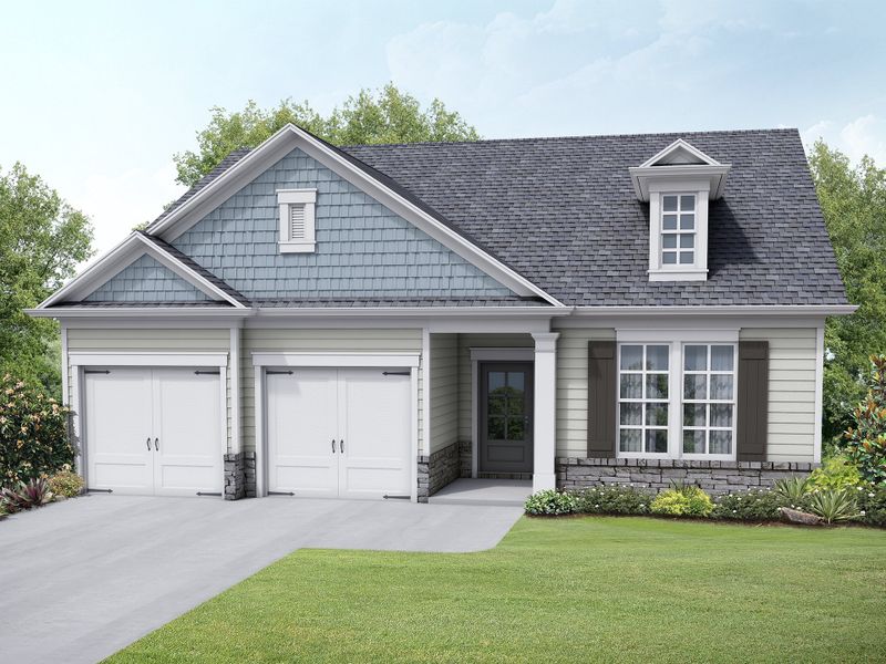 Representative exterior photo of a completed home built from the The Saxton by My Home Communities in Robins Estates, Warner Robins, GA (Image 2). Representative exterior photo of a completed home built from the The Saxton by My Home Communities in Robins Estates, Warner Robins, GA (Image 2).
