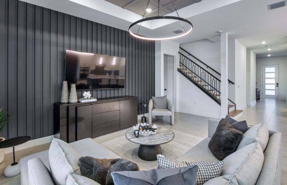 Furnished interior view inside a new home in Marigold, Davie (Image 14). Furnished interior view inside a new home in Marigold, Davie (Image 14).