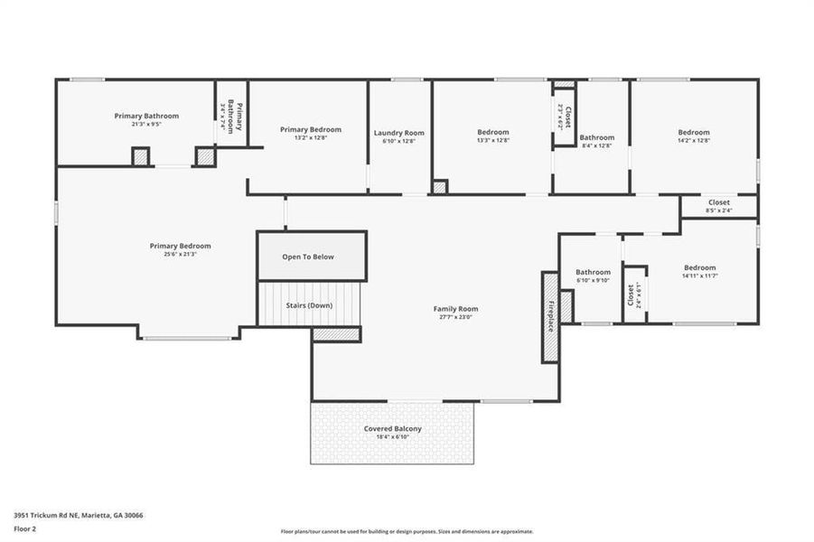 2D floor plan layout of this home in , Marietta, GA (Image 5).