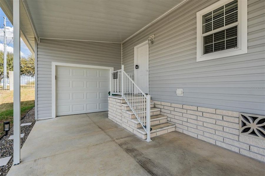 Exterior details and patio area of a home in , Zephyrhills (Image 23).