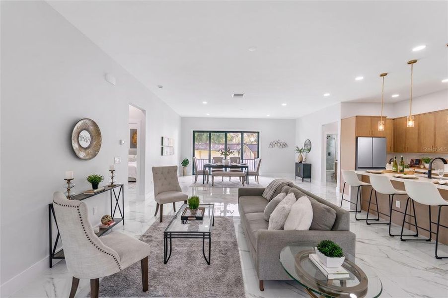 Furnished interior view inside a new home in , Tampa (Image 11).