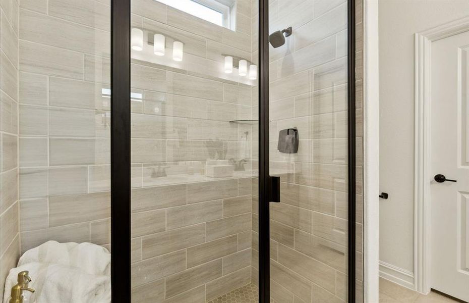 Owner's suite bath with a luxurious deep walk-in shower *Model representation Owner's suite bath with a luxurious deep walk-in shower *Model representation