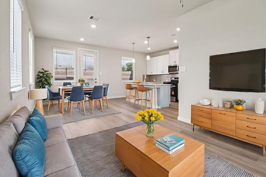 Furnished interior view inside a new home in Spring Brook Village - City Series, Houston (Image 7).