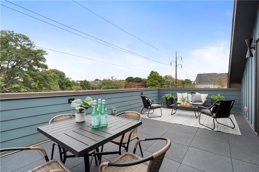 Exterior details and patio area of a home in , Atlanta (Image 27).