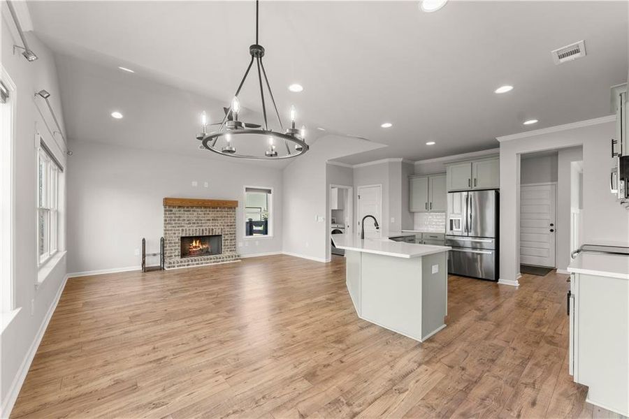 Furnished interior view inside a new home in , Dahlonega (Image 10). Furnished interior view inside a new home in , Dahlonega (Image 10).