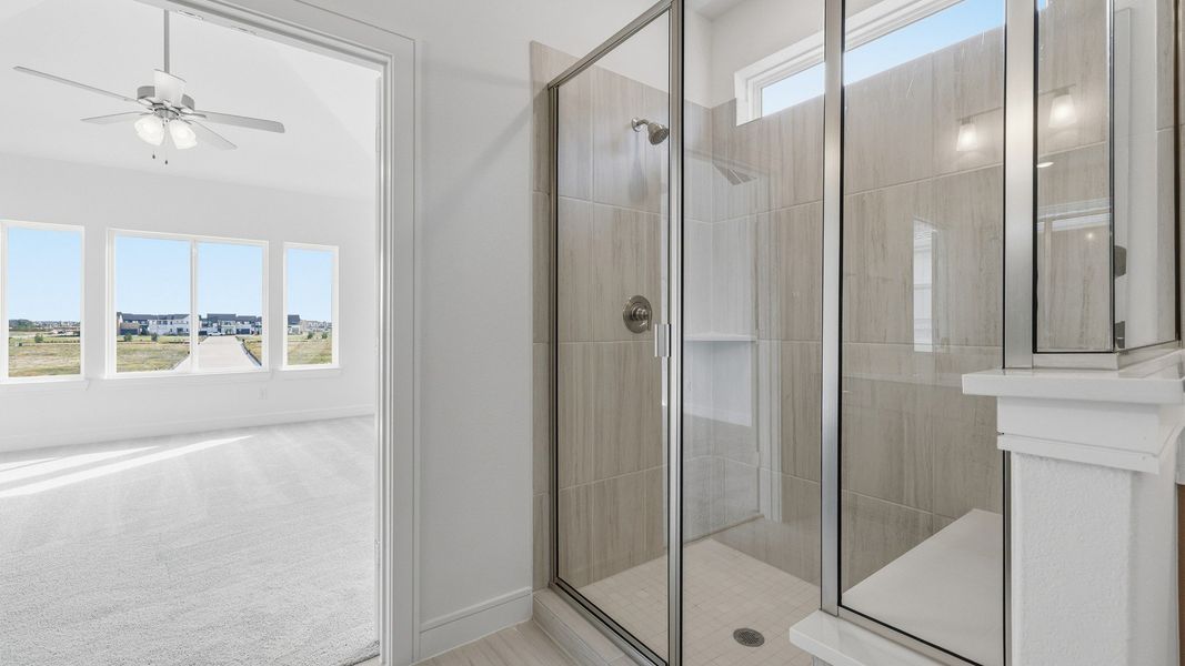 Representative furnished interior of a home built from the Paloma by Brightland Homes in Bridgeland Central, Cypress (Image 22).