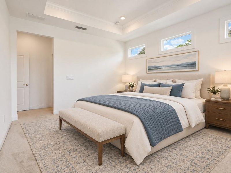Furnished interior view inside a new home in , Holly Springs (Image 11).