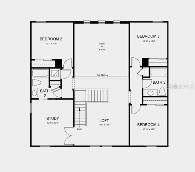 2D floor plan layout of this home in Tiburon, Nokomis, FL (Image 3).