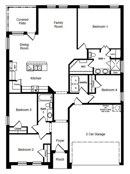 2D floor plan layout of this home in Parkerville Meadows, DeSoto, TX (Image 3). 2D floor plan layout of this home in Parkerville Meadows, DeSoto, TX (Image 3).
