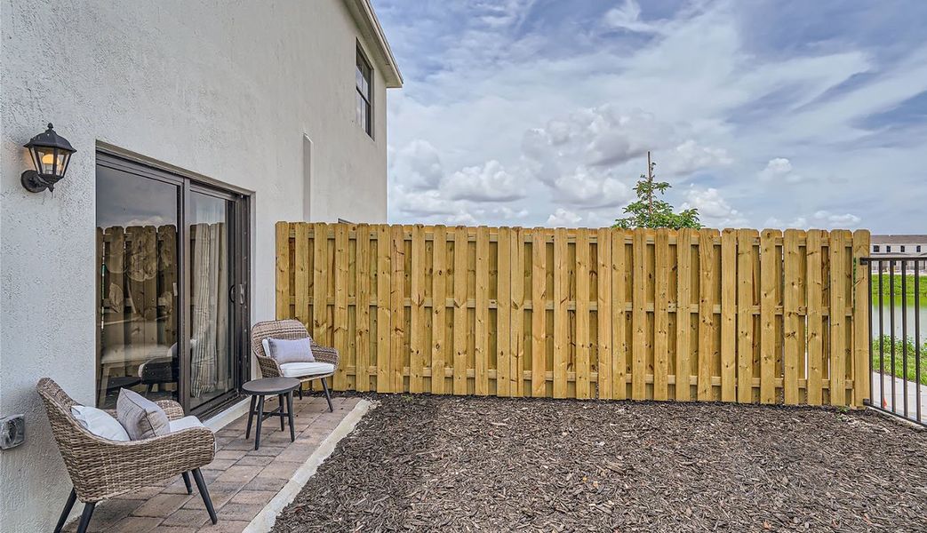 Exterior details and patio area of a home in Palm Cay, Florida City (Image 19).