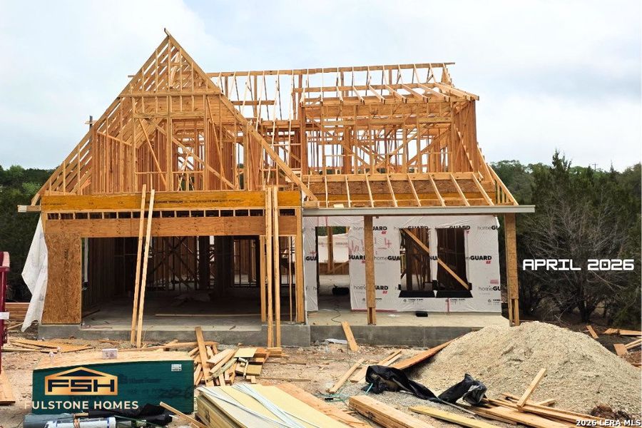 In-progress construction of a new home in , Boerne, TX (Image 35).