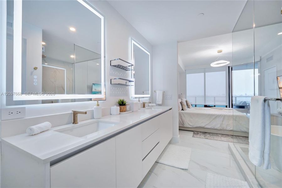 Furnished interior view inside a new home in , Miami (Image 14).