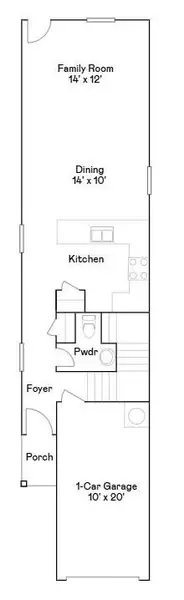 2D floor plan layout of this home in Villages of Greystone, Conroe, TX (Image 3).