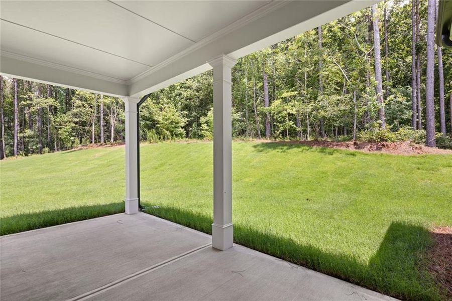 Exterior details and patio area of a home in Soleil Belmont Park, Canton (Image 26). Exterior details and patio area of a home in Soleil Belmont Park, Canton (Image 26).