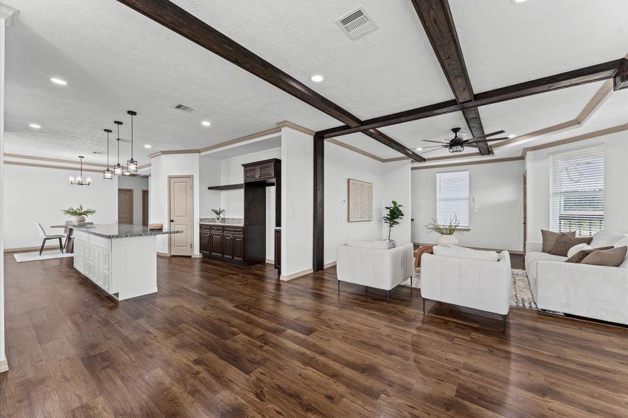 Furnished interior view inside a new home in , Huffman (Image 17).