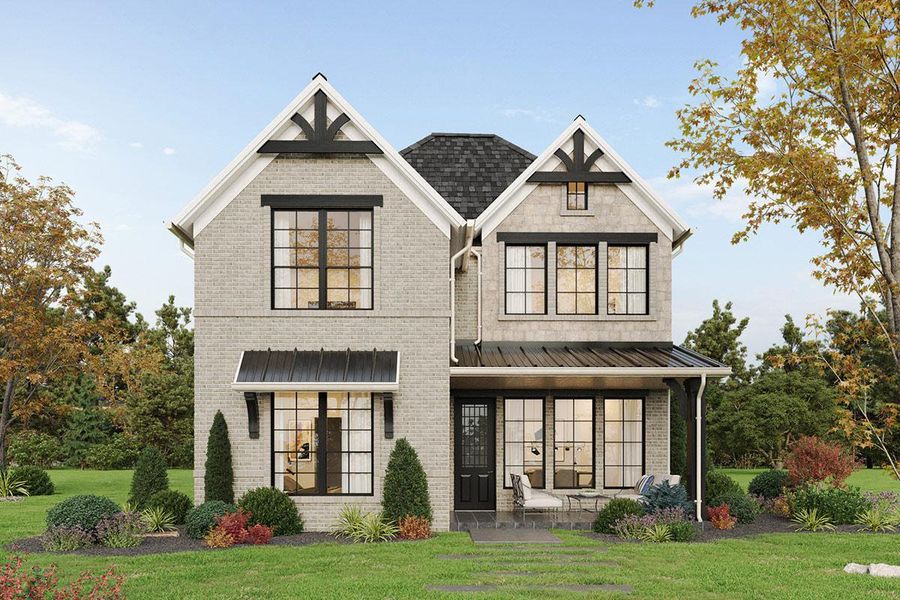 Representative exterior photo of a completed home built from the Royal Catherine IV by Grand Homes in Edgewater, Fate, TX (Image 2).