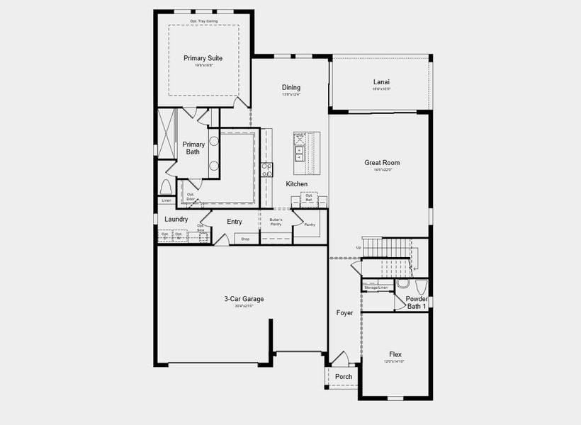 2D floor plan layout for the Nantucket by Taylor Morrison in Victoria Lakes, Odessa, FL (Image 3).