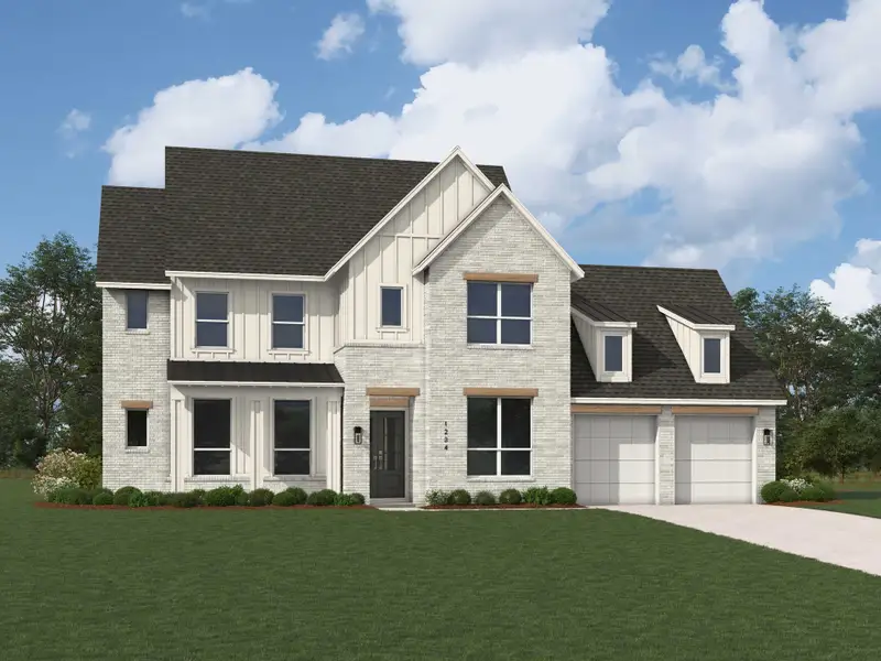 Representative exterior photo of a completed home built from the Altamura by Huntington Homes in Kresston 70s, Montgomery, TX (Image 20).