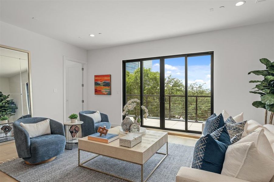 Furnished interior view inside a new home in , Dallas (Image 7).