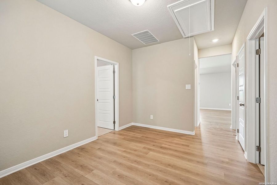 Spacious, unfurnished interior of a new home in Legendary Trails - Premier Series, Cibolo (Image 39). Spacious, unfurnished interior of a new home in Legendary Trails - Premier Series, Cibolo (Image 39).