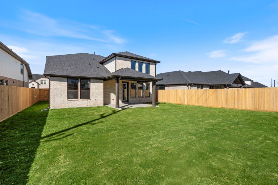 Exterior details and patio area of a home in Harvest Green - Final Opportunities, Richmond (Image 13).