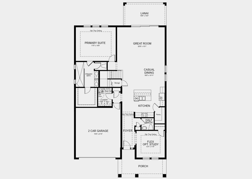 2D floor plan layout for the Bermuda by Taylor Morrison in Westview Community Group Page, Kissimmee, FL (Image 5).