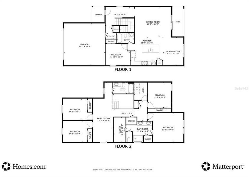 2D floor plan layout of this home in Silverlake, Lake Alfred, FL (Image 5).