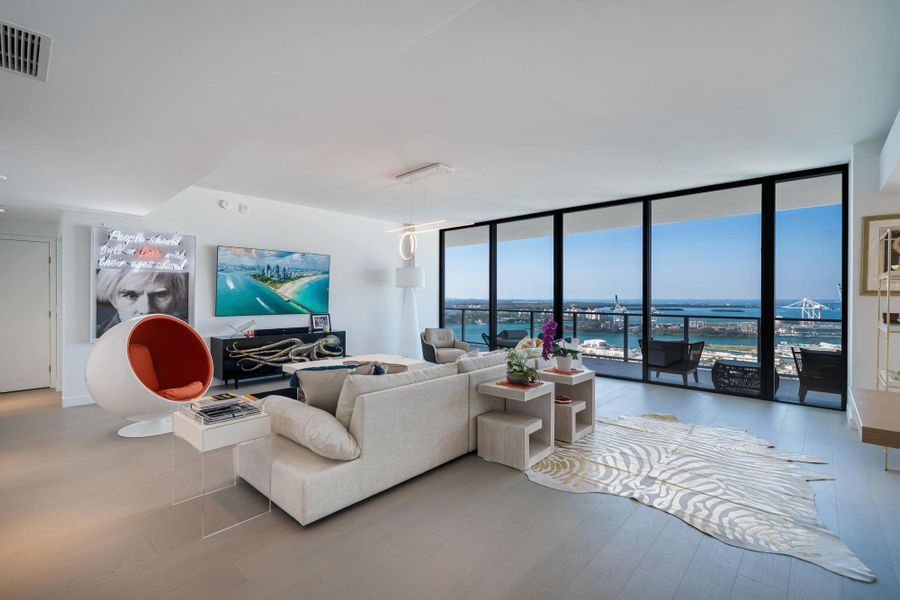 Furnished interior view inside a new home in , Miami Beach (Image 16).
