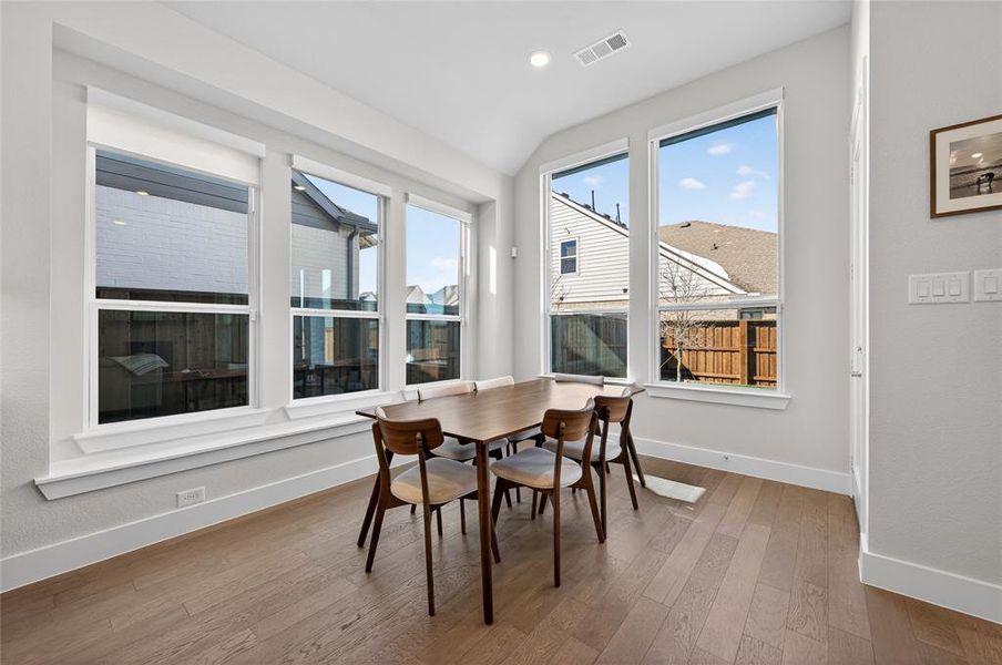 bright dining area off the kitchen