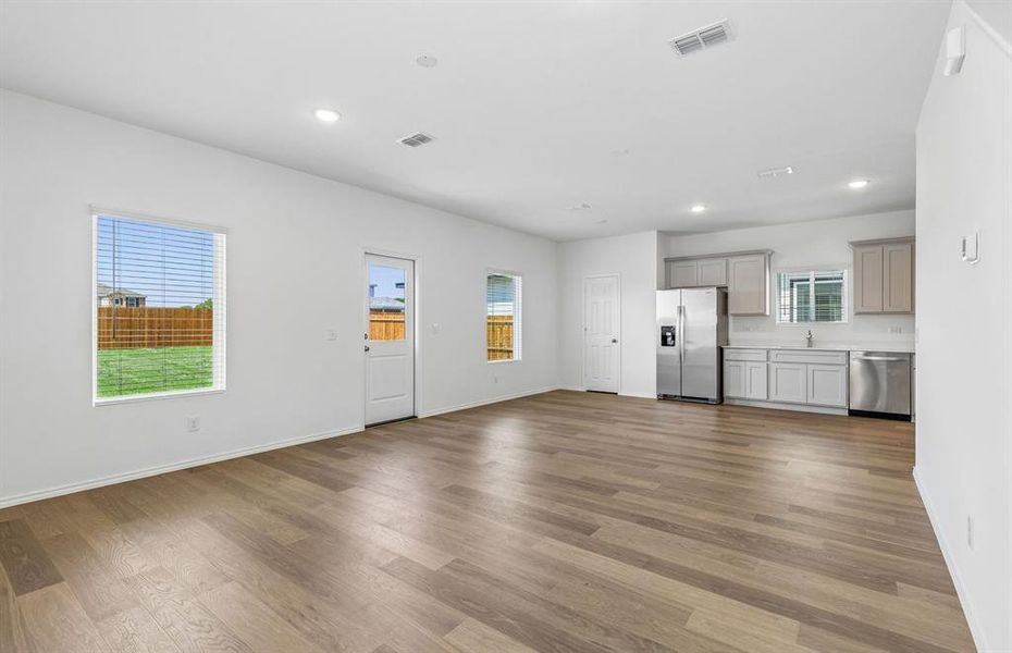 Open concept gathering room