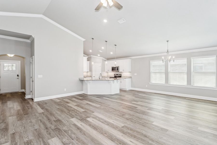 Representative unfurnished interior of a home built from the The Carlos by Herbst Homes in Buckeyes Landing, Navarre (Image 124). Representative unfurnished interior of a home built from the The Carlos by Herbst Homes in Buckeyes Landing, Navarre (Image 124).