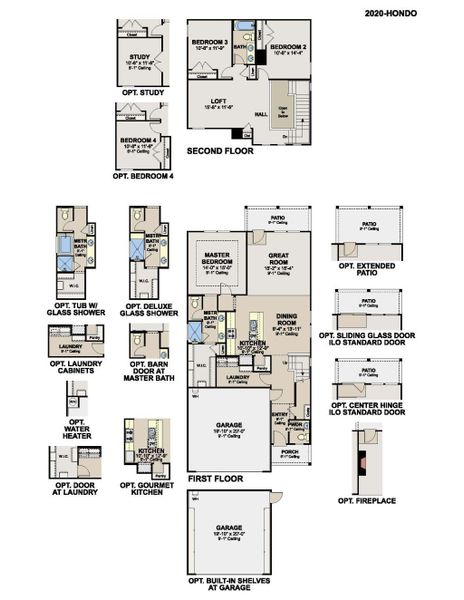 2D floor plan layout for the Hondo by Hakes Brothers in Highland Ridge, New Braunfels, TX (Image 5). 2D floor plan layout for the Hondo by Hakes Brothers in Highland Ridge, New Braunfels, TX (Image 5).