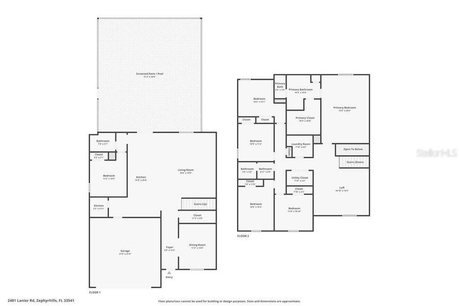 2D floor plan layout of this home in , Zephyrhills, FL (Image 5). 2D floor plan layout of this home in , Zephyrhills, FL (Image 5).