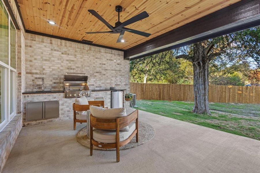Exterior details and patio area of a home in , Denison (Image 29). Exterior details and patio area of a home in , Denison (Image 29).