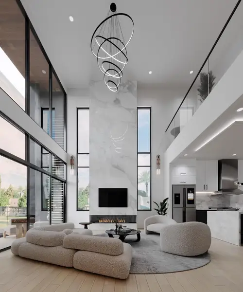 Furnished interior view inside a new home in , Houston (Image 9).