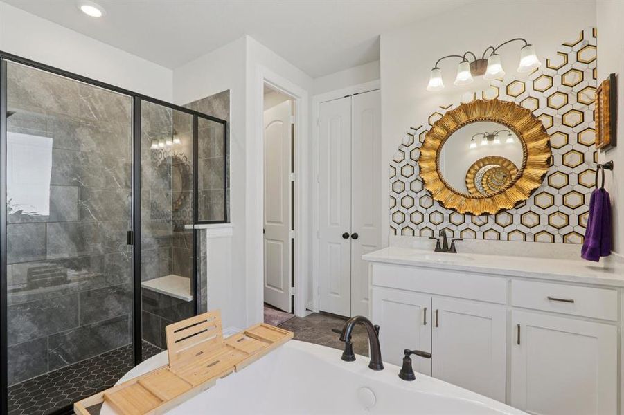 Furnished interior view inside a new home in , Northlake (Image 32).