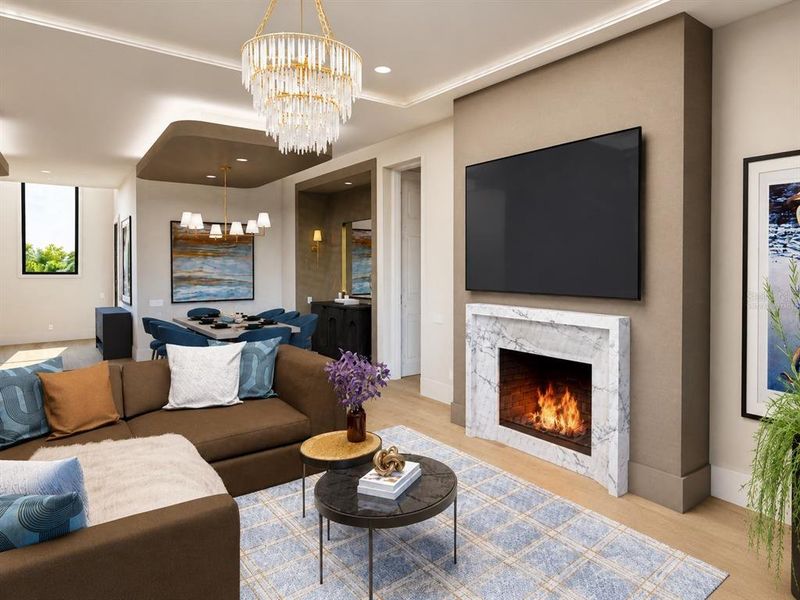 Furnished interior view inside a new home in , St. Petersburg (Image 6).