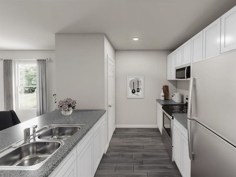 Furnished interior view inside a new home in Villages of Mayfield, Cleburne (Image 5). Furnished interior view inside a new home in Villages of Mayfield, Cleburne (Image 5).