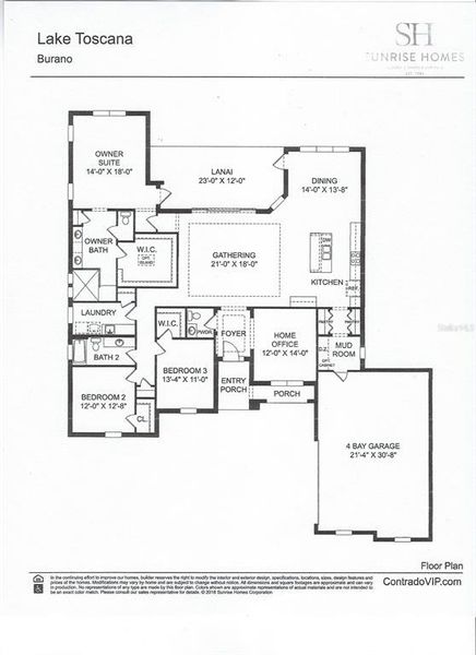 Sample Burano Floor Plan