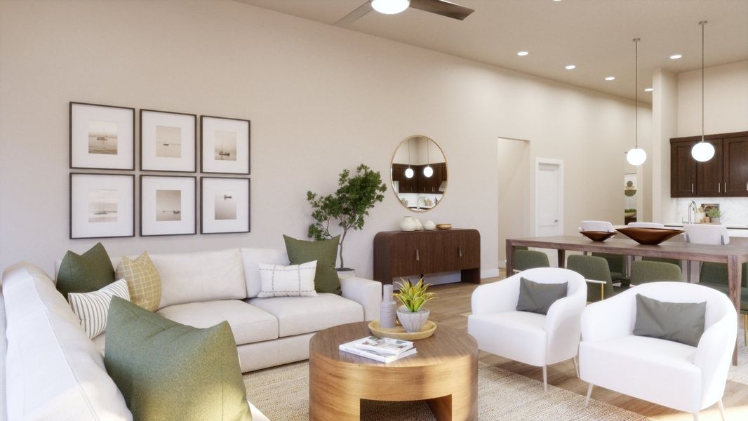 Representative furnished interior of a home built from the 4017 by Risewell Homes in Bluff Haven, Georgetown (Image 5).