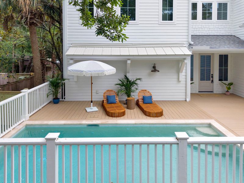 Exterior details and patio area of a home in , Isle Of Palms (Image 33). Exterior details and patio area of a home in , Isle Of Palms (Image 33).